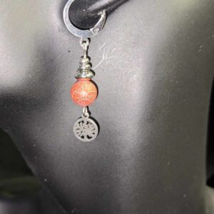 Boucle d'oreilles - Agate de Feu Orange