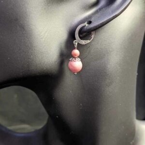 Boucles d'oreilles En Pierre Semi-Précieuse - Rhodonite