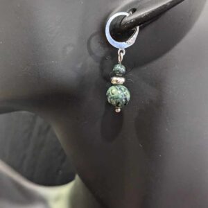 Boucles d'Oreilles - Jaspe Kambaba