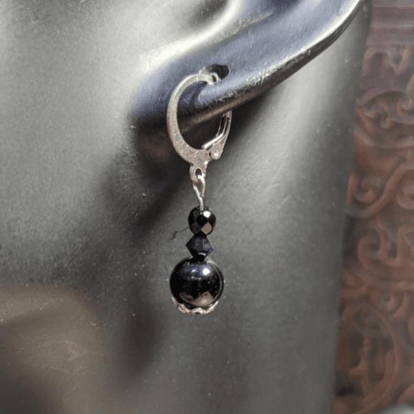 Boucle d'oreille Onyx
